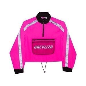 Retro Women’s Adjustable Cropped Windbreaker Jacket size Small